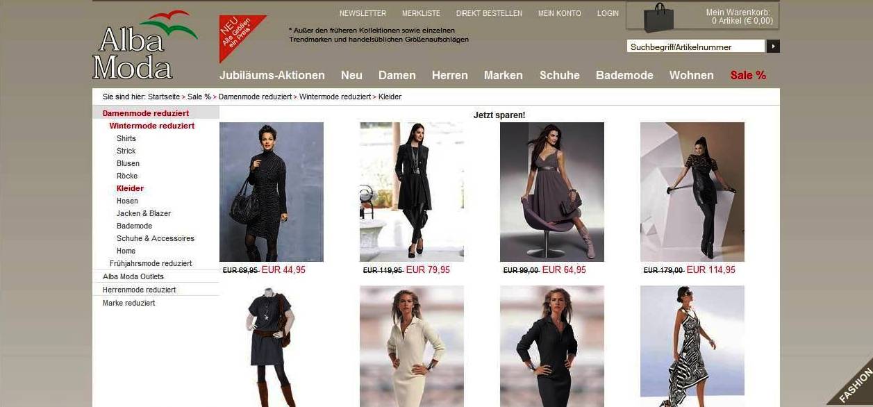 Alba Moda  online shop Abbildung