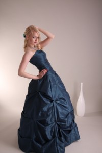 ball kleid blau