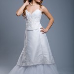 Wedding dress on fashion model