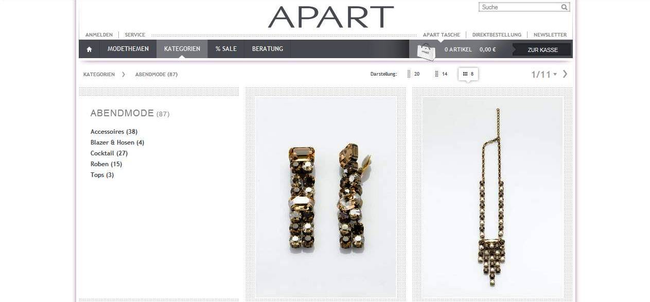 Apart-fashion.de – Abendmode Online Shop Test