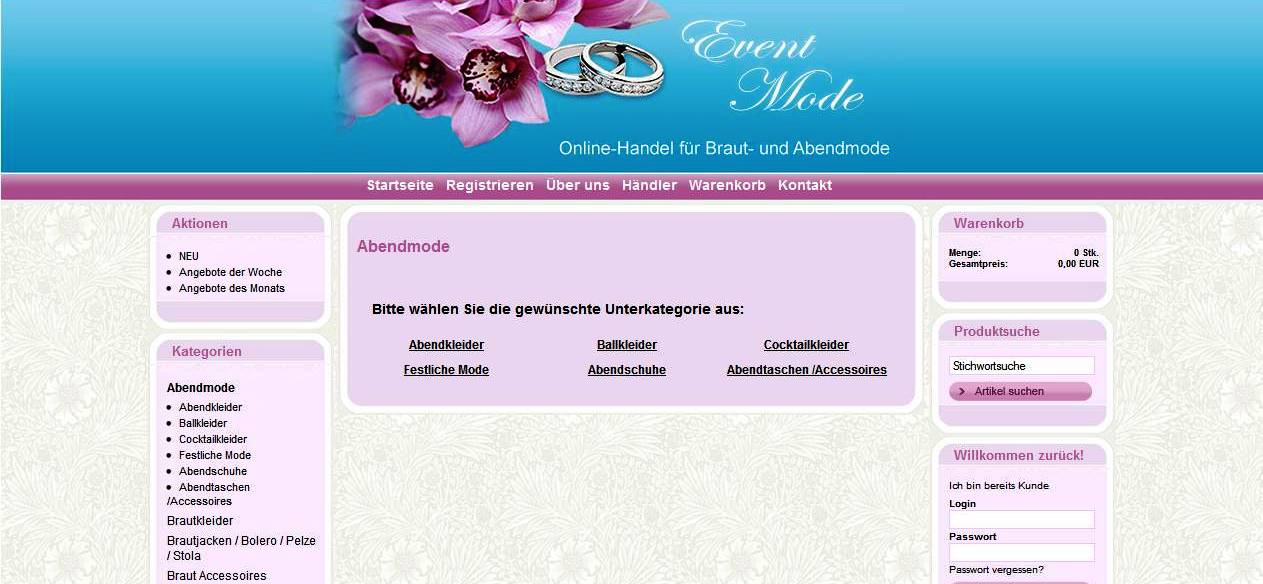 Event Mode – Abendmode Online Shop Test