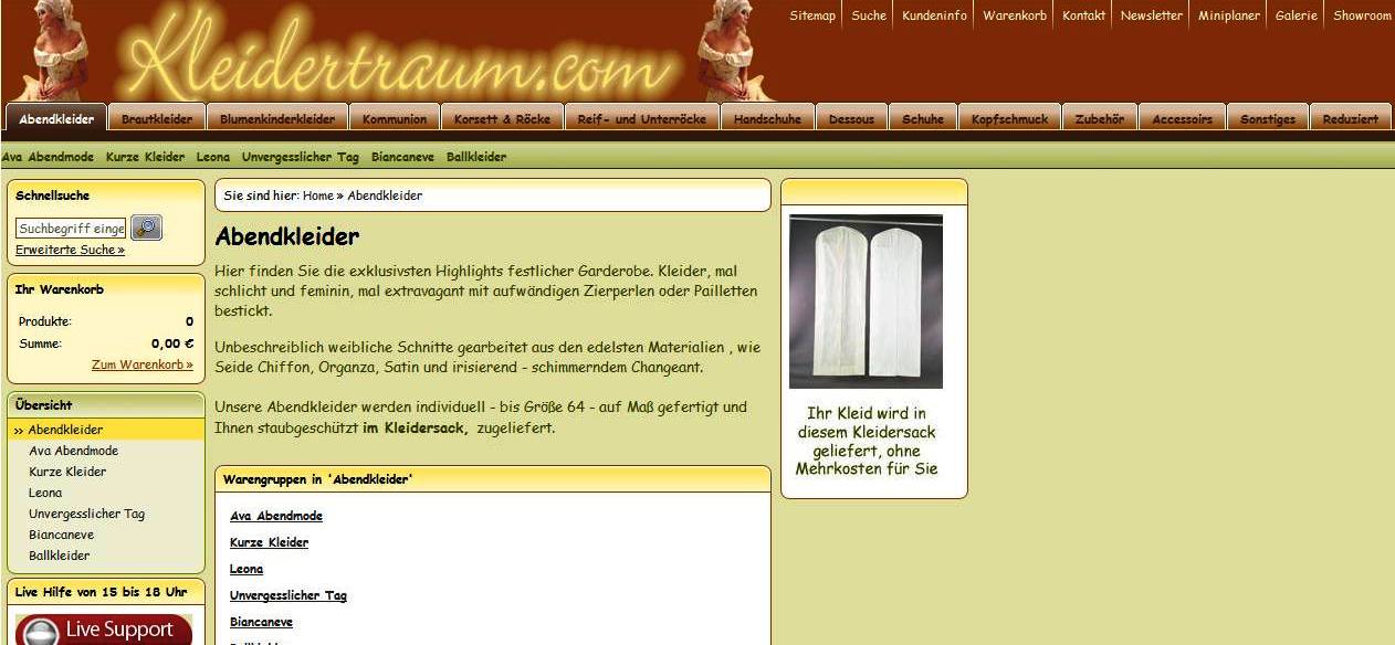 Kleidertraum – Abendkleid Online Shop Test